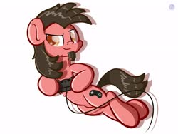 Size: 2560x1920 | Tagged: dead source, safe, artist:php142, oc, oc only, oc:ace play, earth pony, pony, belly button, chest fluff, controller, facial hair, goatee, looking at you, male, nudity, sheath, solo, stallion