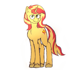 Size: 1047x951 | Tagged: safe, artist:anonymous, sunset shimmer, pony, unicorn, g4, 4chan, drawthread, female, simple background, solo, white background