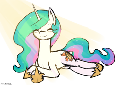 Size: 3000x2000 | Tagged: safe, artist:anonymous, princess celestia, pony, unicorn, g4, 4chan, crepuscular rays, cute, drawthread, eyes closed, female, high res, missing accessory, ponified, ponified animal photo, race swap, simple background, solo, transparent background, unicorn celestia