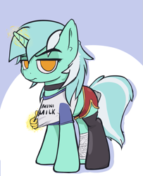 Size: 633x779 | Tagged: safe, artist:anonymous, lyra heartstrings, pony, unicorn, g4, 4chan, annoyed, clothes, drawthread, female, hand, looking at you, magic, magic hands, meme, ponified, ponified meme, solo