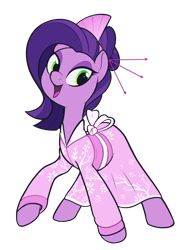 Size: 956x1296 | Tagged: safe, artist:anonymous, kimono, earth pony, pony, g3, g4, 4chan, clothes, drawthread, female, g3 to g4, generation leap, kimono (clothing), mare, simple background, solo, transparent background