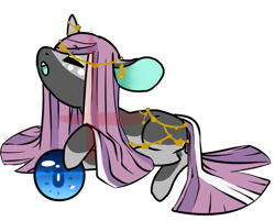 Size: 669x539 | Tagged: safe, artist:-censored-, oc, oc only, earth pony, pony, base used, crystal ball, earth pony oc, eyes closed, female, jewelry, looking up, mare, open mouth, prone, simple background, solo, transparent background