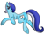 Size: 900x714 | Tagged: safe, artist:darkylight, oc, oc only, oc:brushie brusha, earth pony, pony, blue mane, butt, cutie mark, eye, eyes, plot, simple background, smiling, solo, white background