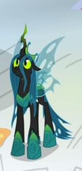 Size: 274x564 | Tagged: safe, screencap, queen chrysalis, changeling, changeling queen, g4, the ending of the end, cropped, female, looking up, solo, ultimate chrysalis