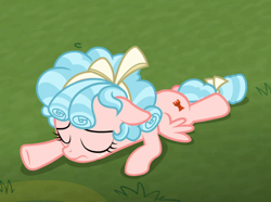 Size: 1198x891 | Tagged: safe, screencap, cozy glow, pegasus, pony, g4, the ending of the end, cozybuse, cropped, eyes closed, female, filly, foal, lying down, solo