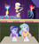Size: 1024x1155 | Tagged: safe, edit, screencap, blueberry pie, derpy hooves, princess celestia, princess luna, principal celestia, raspberry fluff, vice principal luna, equestria girls, g4, my little pony equestria girls: rainbow rocks, bell, brooch, clothes, cowbell, cutie mark, cutie mark accessory, cutie mark brooch, cutie mark on clothes, female, jewelry, microphone, musical instrument, musical saw, principal-vice principal judges you, the muffins, triangle