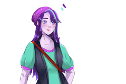 Size: 1800x1200 | Tagged: safe, artist:arcellkun, starlight glimmer, equestria girls, g4, bag, beanie, female, hat, solo