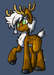 Size: 1644x2280 | Tagged: safe, artist:spheedc, oc, oc only, oc:sirpsychojr, deer, chest fluff, clothes, commission, digital art, pale belly, raised hoof, simple background