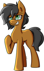 Size: 2115x3366 | Tagged: safe, artist:spheedc, oc, oc only, oc:notetaker, earth pony, pony, commission, digital art, glasses, high res, male, simple background, solo, stallion, transparent background