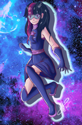 Size: 1122x1707 | Tagged: safe, artist:darksidedelights, twilight sparkle, human, g4, boots, humanized, magic gaia, pony coloring, shoes, superhero, thigh boots