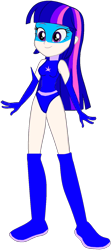 Size: 596x1341 | Tagged: safe, artist:supersamyoshi, twilight sparkle, human, equestria girls, g4, boots, female, human coloration, magic gaia, shoes, simple background, solo, superhero, thigh boots, transparent background