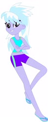 Size: 1280x3241 | Tagged: safe, artist:jawsandgumballfan24, cloudchaser, equestria girls, equestria girls specials, g4, my little pony equestria girls: better together, my little pony equestria girls: spring breakdown, base used, clothes, equestria girls-ified, feet, female, flip-flops, midriff, shorts, solo, tank top