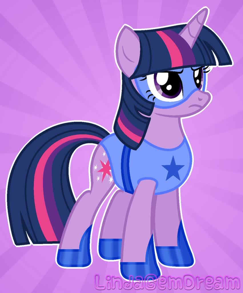 Safe Artist Lindagemdream Twilight Sparkle Pony Magic Gaia Superhero Derpibooru