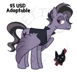 Size: 1280x1280 | Tagged: safe, artist:redpalette, oc, oc only, pegasus, pony, adoptable, clothes, emo, freckles, goth, jacket, male, punk, stallion, tall