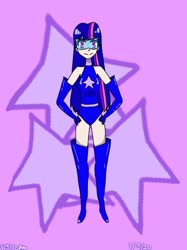 Size: 400x534 | Tagged: safe, artist:nolava3120, twilight sparkle, human, g4, boots, humanized, magic gaia, shoes, superhero, thigh boots