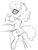 Size: 1536x2048 | Tagged: safe, artist:steelsoul, twist, earth pony, pony, g4, bedroom eyes, female, filly, food, glasses, ice cream, lineart, monochrome, sketch, solo