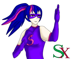 Size: 778x644 | Tagged: safe, artist:xpowerstyxx, twilight sparkle, human, g4, humanized, magic gaia, sci-titan, superhero