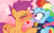 Size: 922x576 | Tagged: safe, rainbow dash, scootaloo, pegasus, pony, g4, the last problem, base used, blushing, duckery in the comments, female, heart, kiss on the lips, kissing, lesbian, mare, older, older rainbow dash, older scootaloo, pseudoincest, ship:scootadash, shipping, surprise kiss, surprised