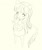 Size: 3444x4096 | Tagged: safe, artist:greed, twilight sparkle, anthro, equestria girls, g4, digital art, female, leonine tail, monochrome, rough sketch, sketch, solo, thinking