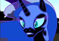 Size: 1346x938 | Tagged: safe, screencap, nightmare moon, alicorn, pony, do princesses dream of magic sheep, g4, beautiful, bust, cropped, ethereal mane, female, flowing mane, helmet, mare, portrait, sad, slit pupils, solo, worried