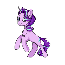 Size: 1080x1080 | Tagged: safe, artist:bbluna, starlight glimmer, pony, unicorn, g4, chest fluff, ear fluff, female, looking at you, mare, simple background, solo, white background