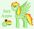 Size: 1100x950 | Tagged: safe, artist:enigmadoodles, oc, oc only, oc:jazz apple, pegasus, pony, ambiguous gender, magical lesbian spawn, offspring, parent:applejack, parent:rainbow dash, parents:appledash, solo