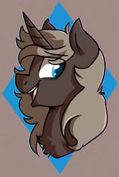 Size: 1320x1965 | Tagged: safe, artist:modularpon, oc, oc only, oc:parch well, pony, unicorn, bust, solo