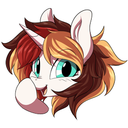 Size: 1200x1200 | Tagged: safe, artist:ask-colorsound, oc, oc only, oc:scarlet serenade, pony, unicorn, boop, cute, emoticon, female, happy, mare, nose wrinkle, self-boop, simple background, smiling, solo, transparent background