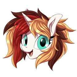 Size: 1200x1200 | Tagged: safe, artist:ask-colorsound, oc, oc only, oc:scarlet serenade, pony, unicorn, cute, emoticon, female, happy, head only, mare, simple background, smiling, solo, transparent background