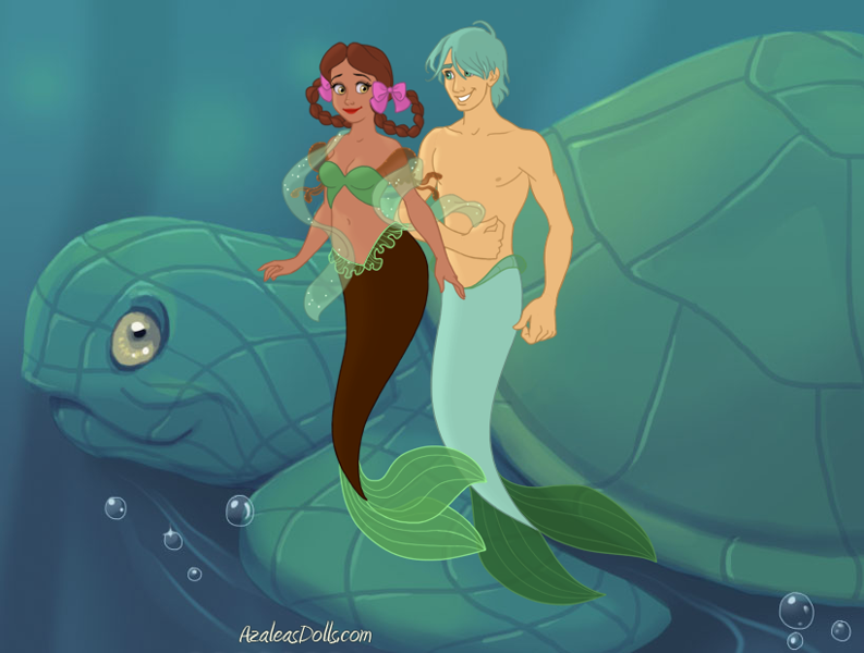 2316151 - safe, artist:azaleasdolls, editor:jdueler11, discord, fluttershy,  mermaid, merman, turtle, g4, bare shoulders, blushing, female, fin wings,  fins, male, mermaid maker, mermaid tail, mermaidized, mermanized,  ship:discoshy, shipping, species