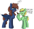 Size: 1313x1132 | Tagged: safe, artist:beardie, oc, oc only, oc:lemming, oc:warly, bat pony, pegasus, pony, bat pony oc, bat wings, bottle, bottlecap, dialogue, fangs, larger male, male, mundane utility, patreon, patreon reward, pegasus oc, simple background, size difference, smaller male, stallion, text, transparent background, wing hands, wing hold, wings