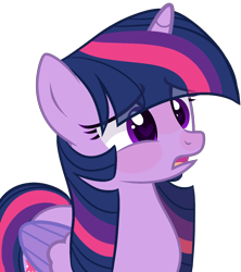 Size: 1280x1440 | Tagged: safe, artist:bublebee123, part of a set, twilight sparkle, alicorn, pony, g4, base used, disturbed, female, heart eyes, mare, open mouth, simple background, solo, transparent background, twilight sparkle (alicorn), wingding eyes