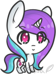 Size: 116x151 | Tagged: safe, artist:14th-crown, oc, oc only, oc:star moon, pony, unicorn, chibi, eye clipping through hair, horn, simple background, smiling, solo, transparent background, unicorn oc