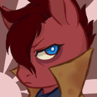Size: 200x200 | Tagged: safe, artist:lavvythejackalope, oc, oc only, oc:red dust, earth pony, pony, animated, bags under eyes, blinking, clothes, earth pony oc, frown, gif, male, solo, stallion, sunburst background