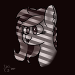 Size: 800x800 | Tagged: safe, artist:toricelli, derpibooru exclusive, oc, oc only, oc:toricelli, pegasus, pony, bust, monochrome, shading, solo, tongue out, watermark