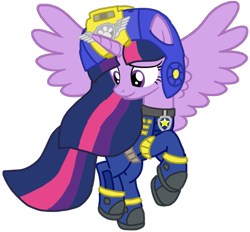 Size: 1085x1006 | Tagged: safe, artist:徐詩珮, twilight sparkle, alicorn, pony, series:sprglitemplight diary, series:sprglitemplight life jacket days, series:springshadowdrops diary, series:springshadowdrops life jacket days, g4, air patrol, air rescue (paw patrol), alternate universe, base used, chase (paw patrol), clothes, eyelashes, female, flying, helmet, looking down, mare, paw patrol, paw prints, simple background, smiling, solo, spread wings, transparent background, twilight sparkle (alicorn), wings