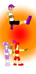 Size: 540x1110 | Tagged: safe, artist:coragx, apple bloom, scootaloo, sweetie belle, equestria girls, g4, boxing, cutie mark crusaders, outfit, sports