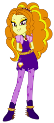Size: 1500x3410 | Tagged: safe, artist:sketchmcreations, adagio dazzle, equestria girls, g4, boots, clothes, commission, female, gem, hands behind back, looking at you, pantyhose, shoes, simple background, siren gem, skirt, smiling, solo, transparent background, vector
