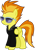 Size: 1666x2414 | Tagged: safe, artist:anime-equestria, spitfire, pegasus, pony, g4, clothes, female, frown, mare, show accurate, simple background, solo, suit, sunglasses, transparent background, vector, wings
