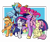 Size: 5000x4173 | Tagged: safe, artist:cleoziep, applejack, fluttershy, pinkie pie, rainbow dash, rarity, twilight sparkle, alicorn, earth pony, pegasus, pony, unicorn, g4, the last problem, abstract background, absurd resolution, candy, candy in hair, clothes, colored pupils, cowboy hat, crown, cute, ear fluff, eyes closed, female, flying, food, grey hair, group, happy, hat, hoof shoes, jacket, jewelry, mane six, mare, older, older applejack, older fluttershy, older mane six, older pinkie pie, older rainbow dash, older rarity, older twilight, one eye closed, open mouth, peytral, raised hoof, regalia, rubber duck, scarf, smiling, twilight sparkle (alicorn), wink