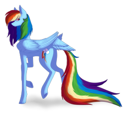 Size: 2076x1853 | Tagged: safe, artist:spirit-1, rainbow dash, pony, g4, female, simple background, solo, tail feathers, transparent background