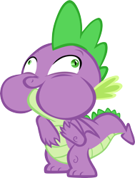 Size: 4494x5931 | Tagged: safe, artist:memnoch, spike, dragon, a horse shoe-in, g4, hand on belly, imminent vomiting, male, puffy cheeks, simple background, solo, transparent background, vector, winged spike, wings