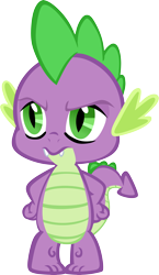 Size: 3453x5953 | Tagged: safe, artist:memnoch, spike, dragon, g4, hand on hip, male, simple background, solo, transparent background, vector