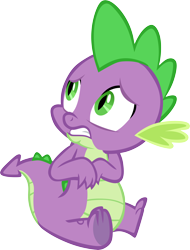 Size: 4568x6001 | Tagged: safe, artist:memnoch, spike, dragon, g4, molt down, male, simple background, sitting, solo, transparent background, vector