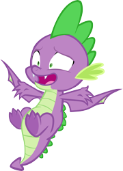 Size: 4249x5909 | Tagged: safe, artist:memnoch, spike, dragon, a trivial pursuit, g4, claws, flying, male, open mouth, simple background, solo, spread toes, transparent background, underfoot, vector, winged spike, wings