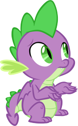 Size: 3648x5872 | Tagged: safe, artist:memnoch, spike, dragon, g4, the point of no return, male, simple background, sitting, solo, transparent background, vector, winged spike, wings