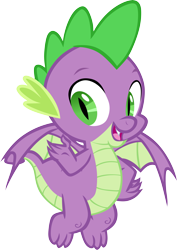 Size: 4237x6001 | Tagged: safe, artist:memnoch, spike, dragon, g4, male, simple background, solo, transparent background, vector, winged spike, wings