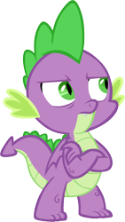 Size: 3385x6001 | Tagged: safe, artist:memnoch, spike, dragon, g4, the point of no return, male, simple background, solo, spike is not amused, transparent background, unamused, vector, winged spike, wings