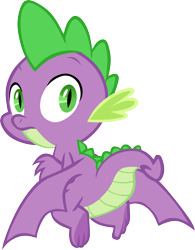 Size: 4597x5879 | Tagged: safe, artist:memnoch, spike, dragon, g4, the point of no return, male, simple background, solo, transparent background, vector, winged spike, wings