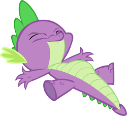 Size: 6577x6001 | Tagged: safe, artist:memnoch, spike, dragon, g4, simple ways, belly, eyes closed, male, simple background, solo, transparent background, vector
